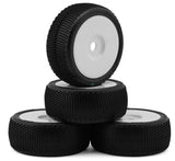 TZO-TZ200US-W TZO Tires 200 1/8 Buggy Pre-Glued Tire Set (White) (4) (Ultra Soft)