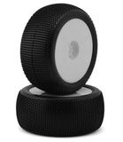 TZO-TZT202SS-W-N TZO Tires 202 1/8 Truggy Non-Glued Tire Set (White) (2) (Super Soft)