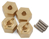 YEA-AXCP-019GD Yeah Racing UTB18 Capra Brass Hex Adapter (4) (6g)