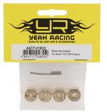 YEA-AXCP-019GD Yeah Racing UTB18 Capra Brass Hex Adapter (4) (6g)