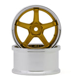LWH-LW-0706CGA LAB Work Emotion T5R 1/10 2-Piece Concave Drift Wheels (Candy Gold) (2) (6mm Offset) w/12mm Hex-WHEELS AND TIRES-Mike's Hobby