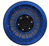 TLHTWHEEL-145 Treal Hobby 1.9" Type K Multi-Spoke Aluminum Crawler Beadlock Wheels (Blue) (4) (122.7g ea)