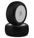 TZO-TZT202S-W-N TZO Tires 202 1/8 Truggy Non-Glued Tire Set (White) (2) (Soft)
