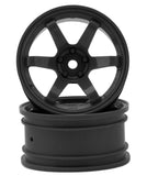MXS-832301GR MST TE37 1/10 High Traction Drift Wheels (Gunmetal Grey) (2) (5mm Offset) w/Mounting Foam-WHEELS AND TIRES-Mike's Hobby