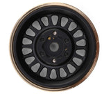 INJYQW-1109BK Injora 1.0" Brass Multi-Spoke Micro Crawler Beadlock Wheels (Black) (41g ea) (4)
