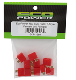 ECP-1589 EcoPower T-Style Bulk Package Connectors (10) (Female)-CONNECTORS-Mike's Hobby