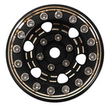 INJYQW-1005 Injora 1.0" D-Slot Brass Micro Rock Crawler Beadlock Wheels (47g ea) (Black) (4) (-3.15mm Offset)-WHEELS AND TIRES-Mike's Hobby