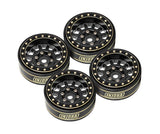 INJYQW-1101BK Injora 1.0" Brass Multi-Spoke Micro Rock Crawler Beadlock Wheels (42g ea) (Black) (4) (-3.75mm Offset)-WHEELS AND TIRES-Mike's Hobby