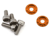 BRO-TBR-6061MWKITO Team Brood 3mm 6061 Aluminum Heatsink Motor Washers w/Screws (Orange)