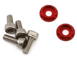 BRO-TBR-6061MWKITR Team Brood 3mm 6061 Aluminum Heatsink Motor Washers w/Screws (Red)