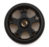 TLHTSCX30-91 Treal Hobby Axial SCX30 0.7'' 5-Spokes Brass Micro Rock Crawler Beadlock Wheels (Black/Gold) (4)
