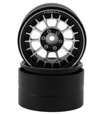 TLHTWHEEL-45 Treal Hobby 2.2" Type-A Aluminum 1/10 Rock Crawler Beadlock Wheels (Black) (2) (115g ea)-WHEELS AND TIRES-Mike's Hobby