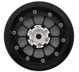 TLHTWHEEL-45 Treal Hobby 2.2" Type-A Aluminum 1/10 Rock Crawler Beadlock Wheels (Black) (2) (115g ea)-WHEELS AND TIRES-Mike's Hobby