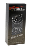 TLHTWHEEL-45 Treal Hobby 2.2" Type-A Aluminum 1/10 Rock Crawler Beadlock Wheels (Black) (2) (115g ea)-WHEELS AND TIRES-Mike's Hobby