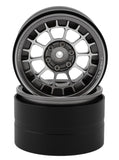 TLHTWHEEL-48 Treal Hobby 2.2" Type-A Aluminum 1/10 Rock Crawler Beadlock Wheels (Titanium) (2) (115g ea)-WHEELS AND TIRES-Mike's Hobby