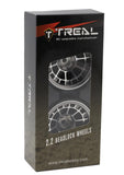 TLHTWHEEL-48 Treal Hobby 2.2" Type-A Aluminum 1/10 Rock Crawler Beadlock Wheels (Titanium) (2) (115g ea)-WHEELS AND TIRES-Mike's Hobby
