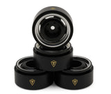 TLHTSCX30-143 Treal Hobby Type-I 0.7" Aluminum Micro Crawler Beadlock Wheels (Black) (4) (9.5g ea) w/Brass Rings-WHEELS AND TIRES-Mike's Hobby