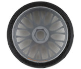 GRPGTK03-XM5 GRP Tires GT - TO3 Revo Belted Pre-Mounted 1/8 Buggy Tires (Silver) (2) (XM5) w/FLEX Wheel-WHEELS AND TIRES-Mike's Hobby