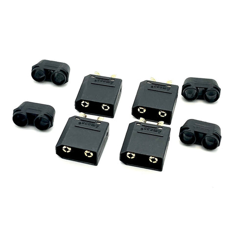 HADMCL4267 XT90 Connectors, Black, w/ 4 Male Plugs-CONNECTORS-Mike's Hobby