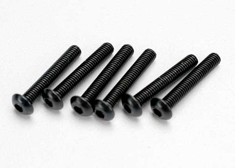 TRA2583 Button-Head Machine Screws 3x18 mm (6)-HARDWARE-Mike's Hobby