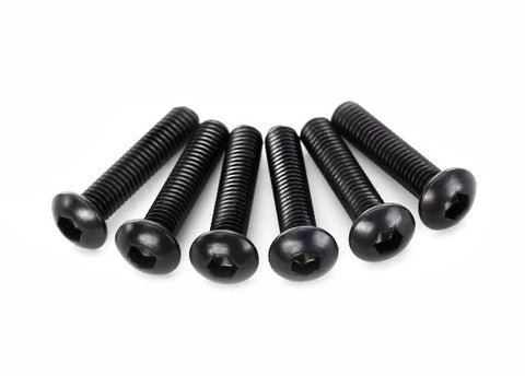 TRA2593 Button-Head Machine Screws 3x14 mm (6)-HARDWARE-Mike's Hobby