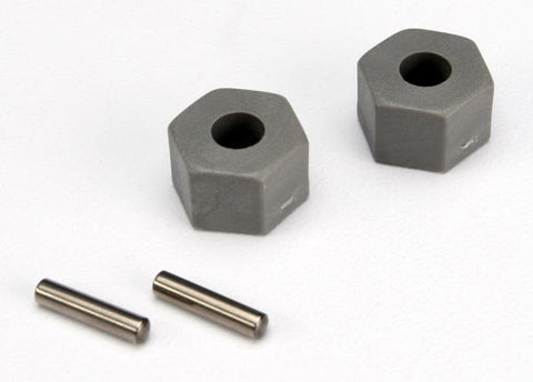 TRA3654 12 mm Tall-Offset Wheel Hubs with Pins (2)-PARTS-Mike's Hobby