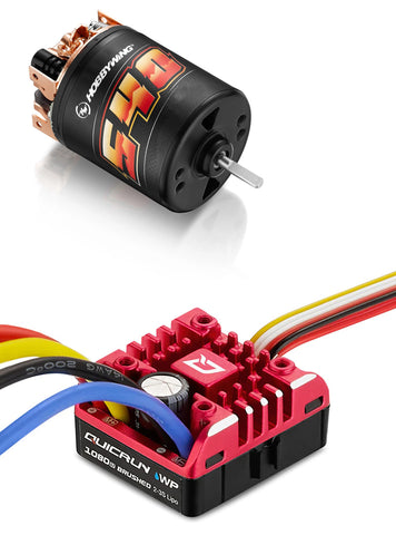 HWI38020349 Hobbywing QuicRun 1080 G2 ESC with Brushed 540, 30T Motor Combo-ESC AND MOTORS-Mike's Hobby