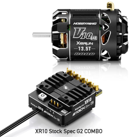HWI38020377 Xerun Combo XR10 Stock 2S G2 ESC & V10 G4R 13.5T Motor-ESC AND MOTORS-Mike's Hobby