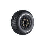 LOULT3145SB Louise RCSC-Maglev 1/10 Short Course Tires, Soft, 12, 14 & 17mm Removable Hex on Black Rim (2)-WHEELS AND TIRES-Mike's Hobby