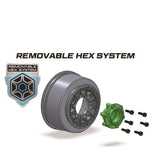 LOULT3228VB Louise SC-Rocket M Oval Track 1/10 Short Course Tires, Super Soft, 12, 14 & 17mm Hex on Black Rim (2)-WHEELS AND TIRES-Mike's Hobby