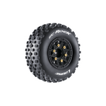 LOULT3229SB Louise RC SC-Rock 1/10 Short Course Tires, Soft, 12, 14 & 17mm Removable Hex on Black Rim (2)-WHEELS AND TIRES-Mike's Hobby
