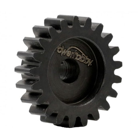 PHBPH20TM8 Power Hobby Hardened Steel 20T Mod1 8mm Pinion Gear with 2 Grub Screws-PINION GEAR-Mike's Hobby