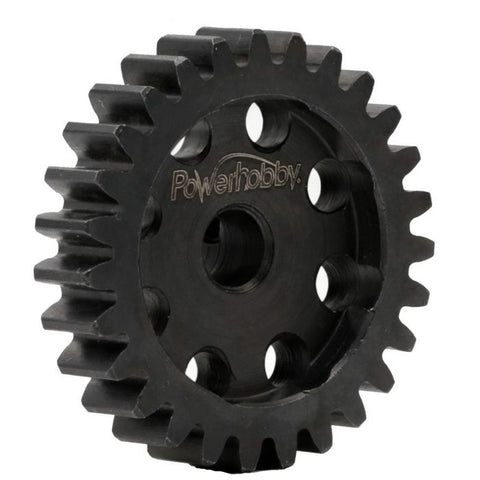 PHBPH25TM8 Power Hobby Hardened Steel 25T Mod1 8mm Pinion Gear with 2 Grub Screws-PINION GEAR-Mike's Hobby