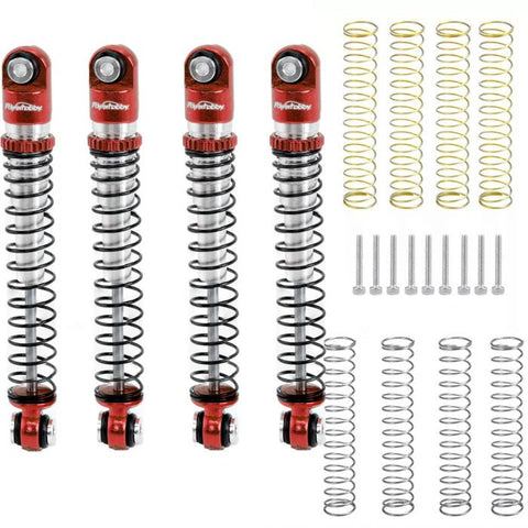 PHBSCX24752RED Power Hobby Aluminum 54mm Long Travel Shocks 1/24, Red, for Axial SCX24 Jeep / Bronco-PARTS-Mike's Hobby