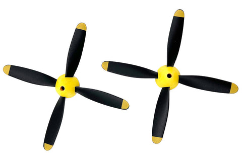 RGRA1364 4-Blade Prop w/Spinner (2-Pack); P-51 Obsession-PARTS-Mike's Hobby