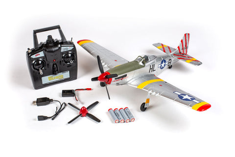 RGRA1600 P-51D Mustang 500mm Brushless RTF Warbird with PASS (Pilot Assist Stability Software) System-Planes-Mike's Hobby