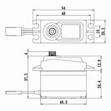 SAVSA1256TGP SAVOX Standard Size Coreless Digital Servo with Soft Start, 0.15sec / 277oz @ 6V