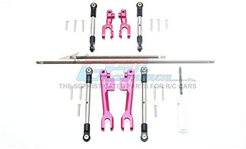 Traxxas Unlimited Desert Racer Stainless Steel Front+Rear Sway Bar & Aluminum Sway Bar Arm & Stainless Steel Linkage 23pc set (Red)-RC CAR PARTS-Mike's Hobby