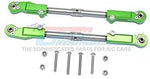 Aluminum + Stainless Steel Rear Upper Arm Tie Rod - 2Pc Set Green-RC CAR PARTS-Mike's Hobby