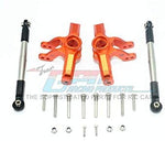 Aluminum Front Knuckle Arm + Stainless Steel Adjustable Tie Rods - 18Pc Set Orange-RC CAR PARTS-Mike's Hobby