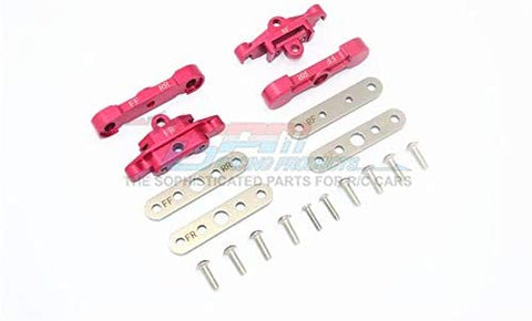 Aluminum Front + Rear Lower Arm Tie Bar Mount - 18Pc Set Red-RC CAR PARTS-Mike's Hobby