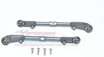 Aluminum + Stainless Steel Adjustable Front Steering Tie Rod - 2Pc Set Gray Silver-RC CAR PARTS-Mike's Hobby