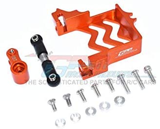 Aluminum Servo Mount + Stainless Steel Tie Rod + 25T Aluminum Servo Horn - 16Pc Set Orange-Mike's Hobby