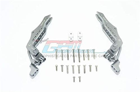 Aluminum Rear Shock Tower - 1Pr Set Gray Silver-Mike's Hobby