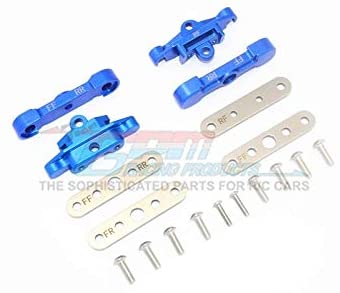 Aluminum Front + Rear Lower Arm Tie Bar Mount - 18Pc Set Blue-RC CAR PARTS-Mike's Hobby