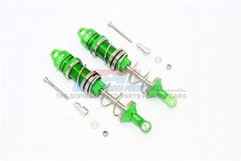 Aluminum Front Double Section Spring Dampers 115mm - 1Pr Set Green-RC CAR PARTS-Mike's Hobby