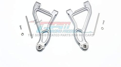 Aluminum Front Upper Suspension Arm - 1Pr Set Gray Silver-RC CAR PARTS-Mike's Hobby