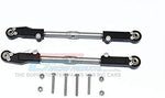 Aluminum + Stainless Steel Rear Upper Arm Tie Rod - 2Pc Set Black-RC CAR PARTS-Mike's Hobby