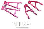 Aluminum Rear Suspension ARM Set (Upper+Lower) -24PC Set (red)-Mike's Hobby
