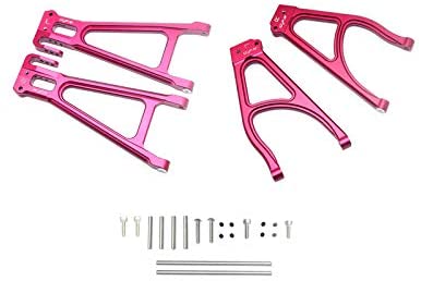 Aluminum Rear Suspension ARM Set (Upper+Lower) -24PC Set (red)-Mike's Hobby